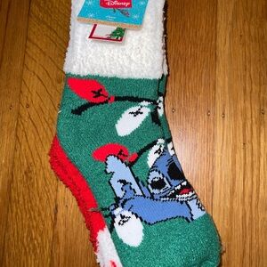 Disney Festive Green and Red Stitch Socks